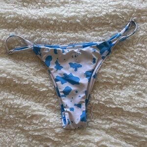 Blue and White Bikini Bottom